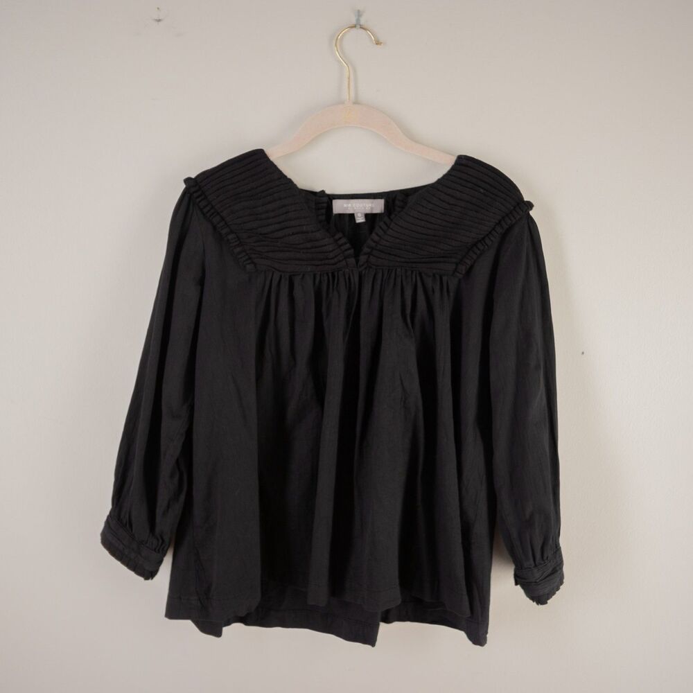 Miss Me Black Cotton Women's Blouse Top